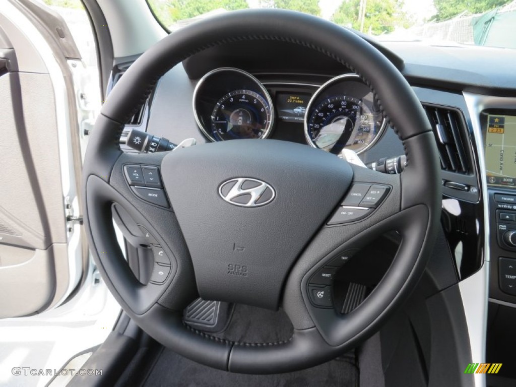 2014 Hyundai Sonata Limited 2.0T Black Steering Wheel Photo #87339292