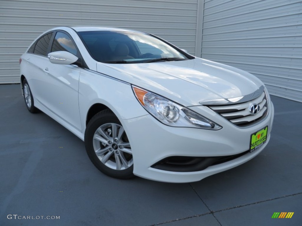 Pearl White Hyundai Sonata