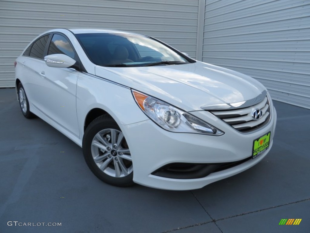 2014 Sonata Limited - Pearl White / Camel photo #2