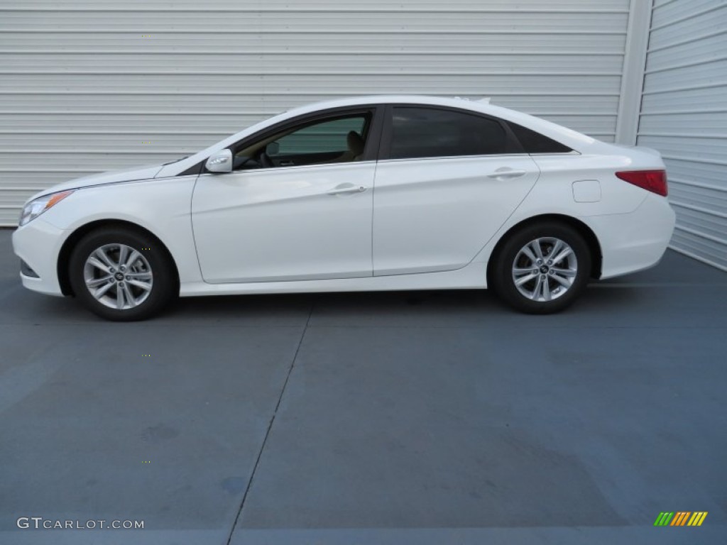 2014 Sonata Limited - Pearl White / Camel photo #6