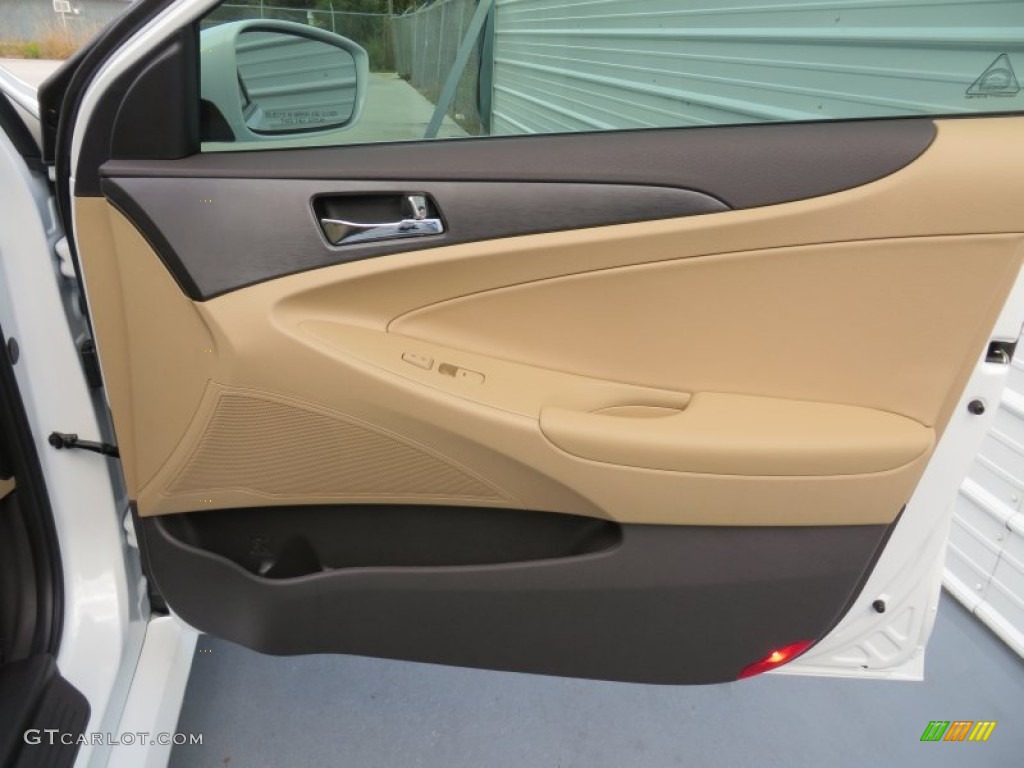 2014 Sonata Limited - Pearl White / Camel photo #15