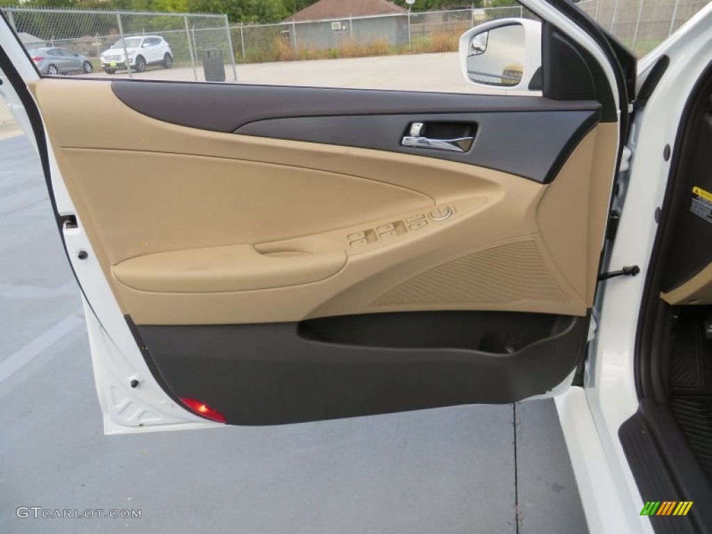2014 Sonata Limited - Pearl White / Camel photo #21