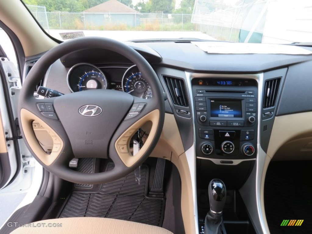 2014 Hyundai Sonata Limited Camel Dashboard Photo #87339934