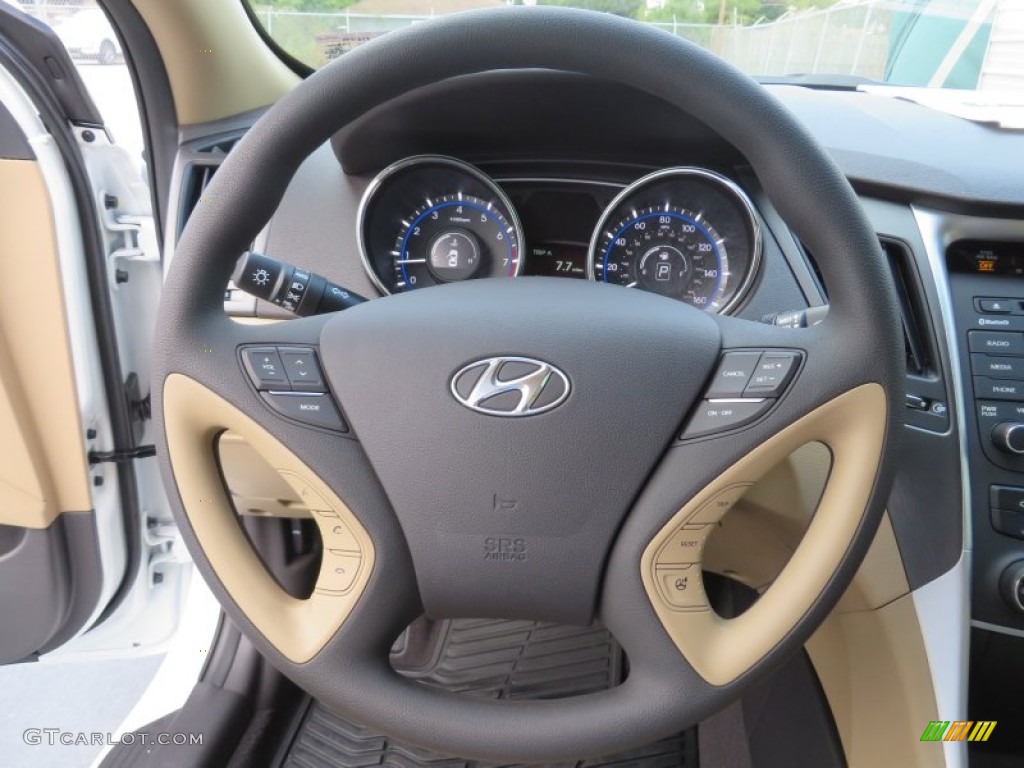 2014 Sonata Limited - Pearl White / Camel photo #30