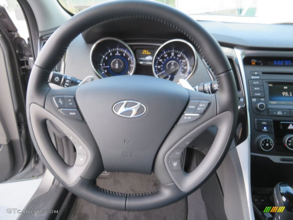 2014 Hyundai Sonata Limited Gray Steering Wheel Photo #87340552