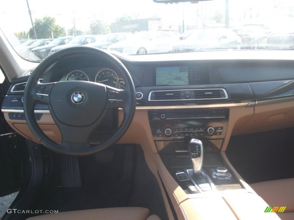 2011 7 Series 750i xDrive Sedan - Carbon Black Metallic / Light Saddle photo #49
