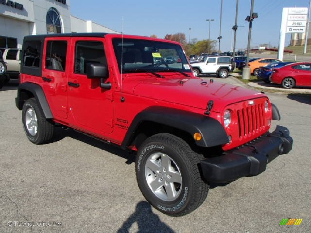 2014 Wrangler Unlimited Sport 4x4 - Flame Red / Black photo #4