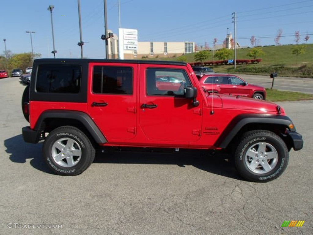 2014 Wrangler Unlimited Sport 4x4 - Flame Red / Black photo #5