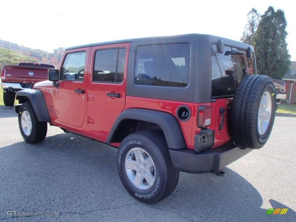 2014 Wrangler Unlimited Sport 4x4 - Flame Red / Black photo #8