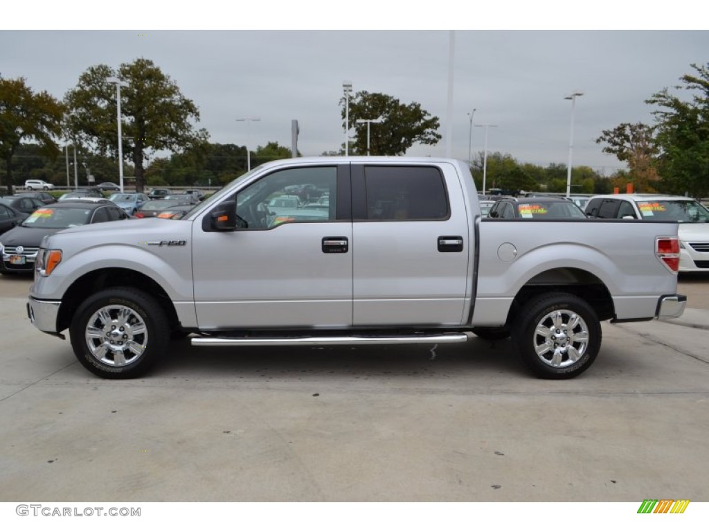 2012 F150 XLT SuperCrew - Ingot Silver Metallic / Steel Gray photo #2