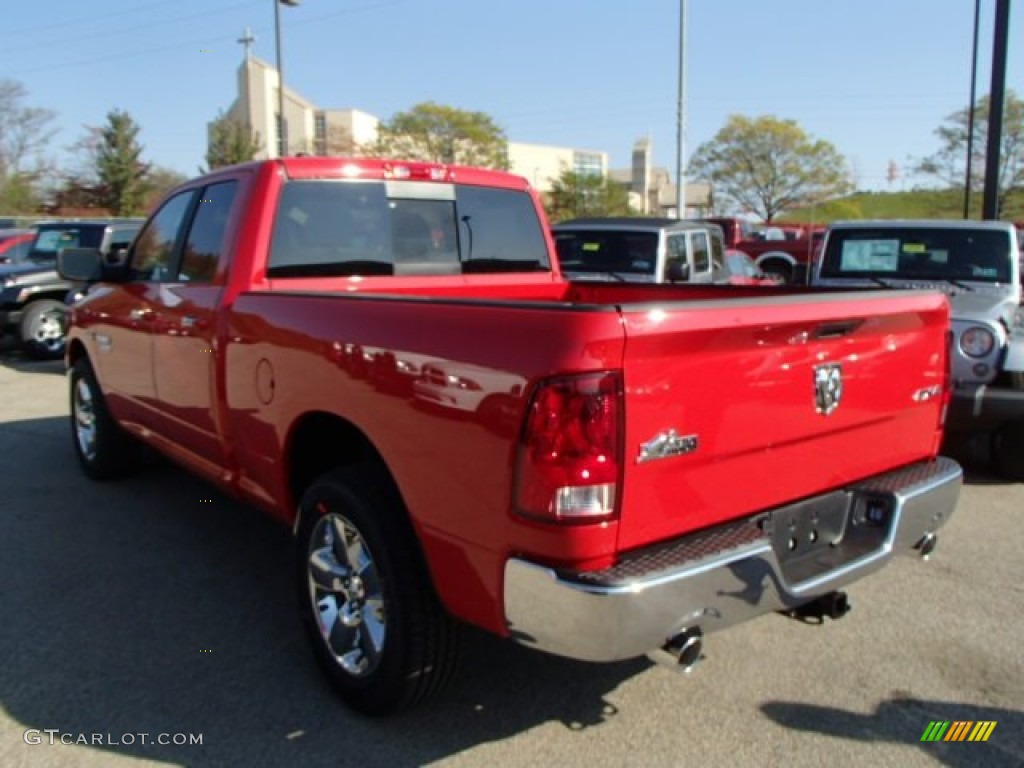 2014 1500 Big Horn Quad Cab 4x4 - Flame Red / Black/Diesel Gray photo #8