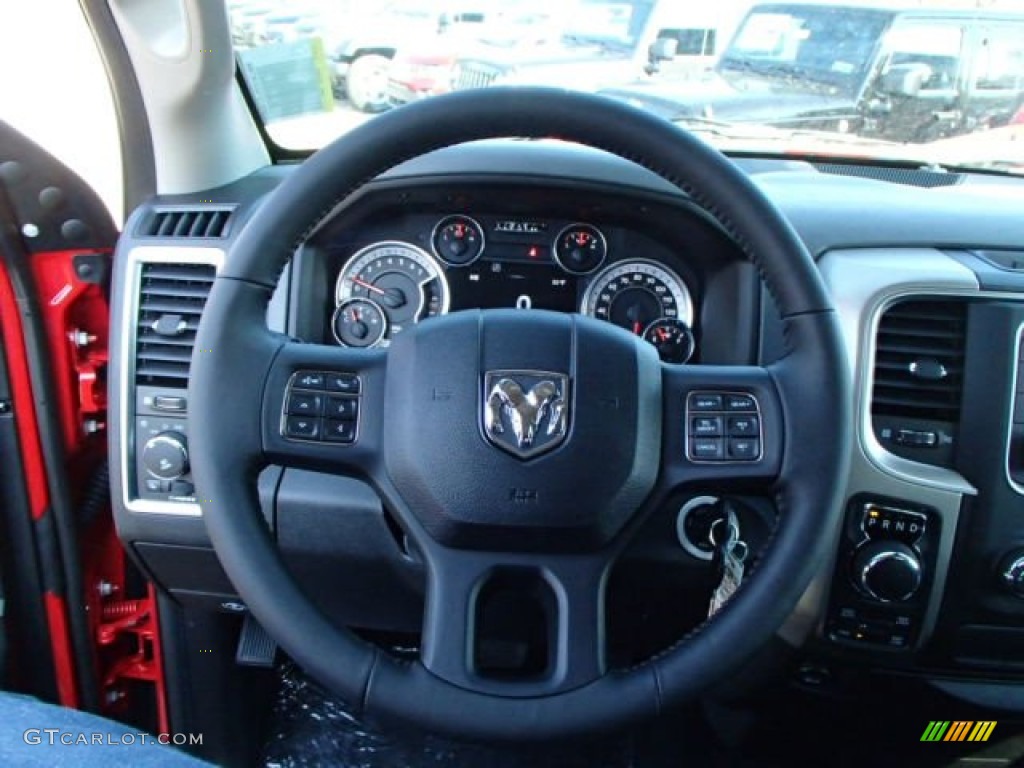 2014 1500 Big Horn Quad Cab 4x4 - Flame Red / Black/Diesel Gray photo #18