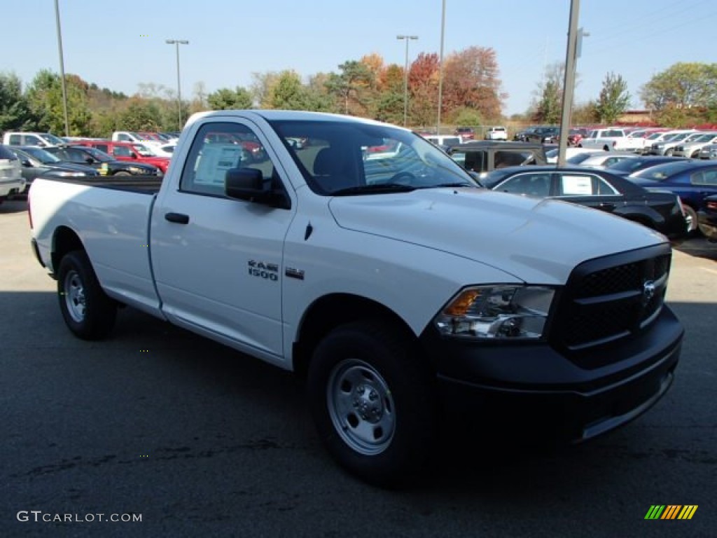 2014 1500 Tradesman Regular Cab 4x4 - Bright White / Black/Diesel Gray photo #4