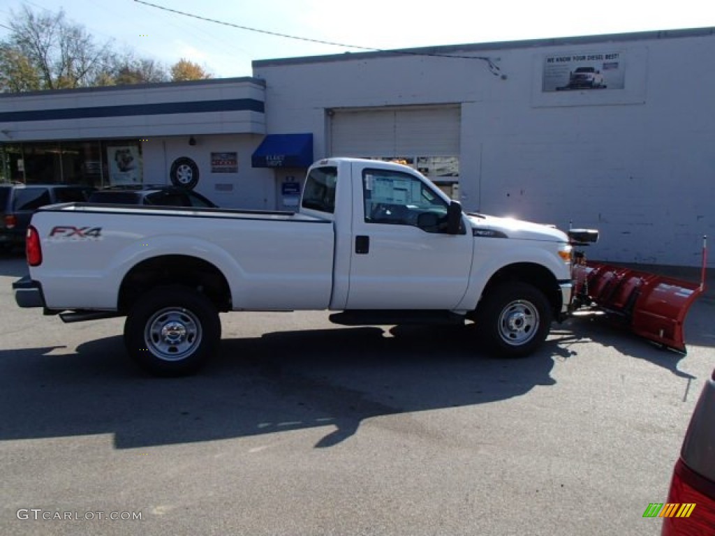 2014 F350 Super Duty XL Regular Cab 4x4 Plow Truck - Oxford White / Steel photo #4