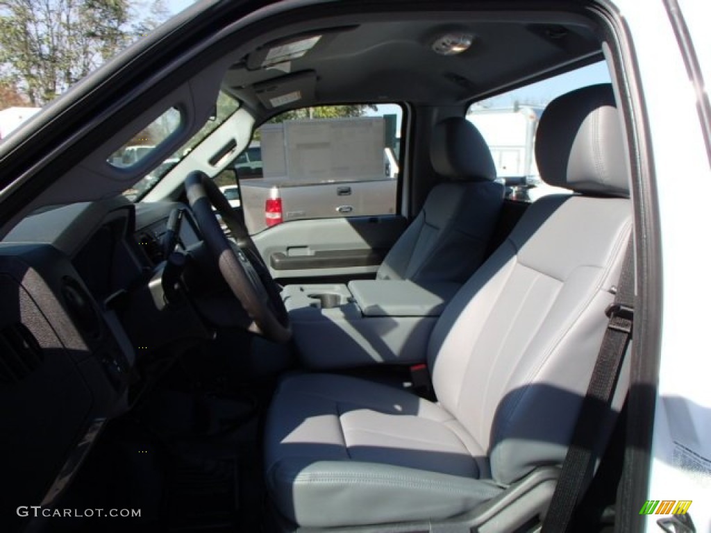 2014 F350 Super Duty XL Regular Cab 4x4 Plow Truck - Oxford White / Steel photo #11