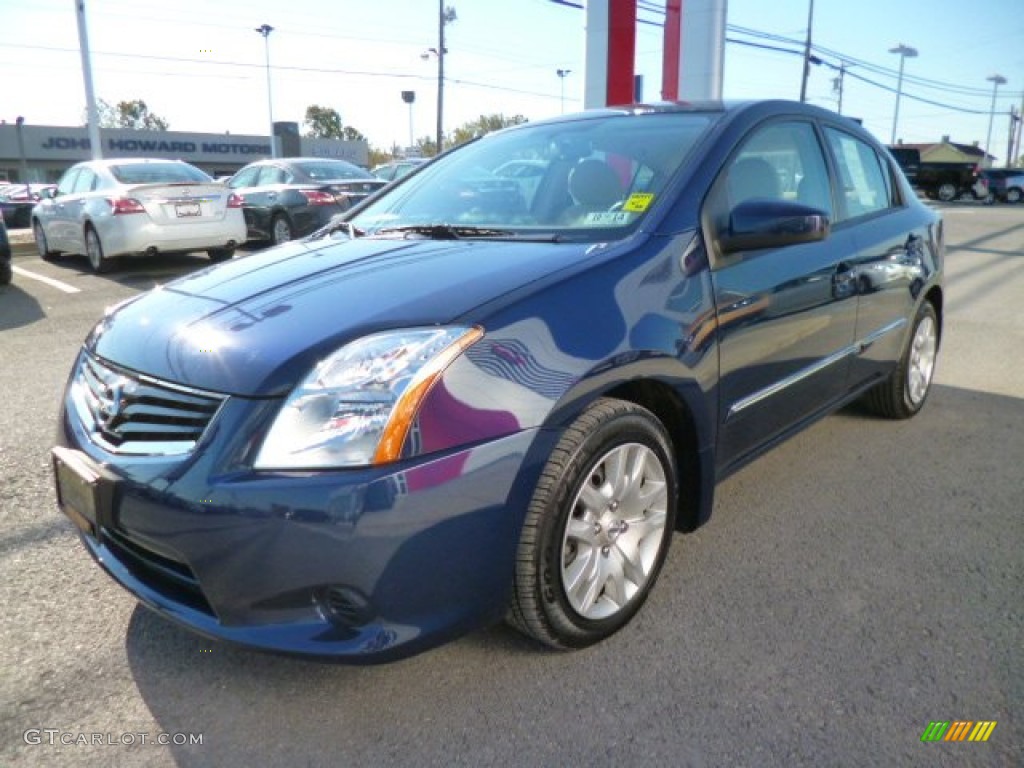 2012 Sentra 2.0 S - Metallic Blue / Beige photo #3