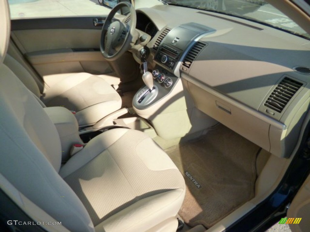 2012 Sentra 2.0 S - Metallic Blue / Beige photo #4