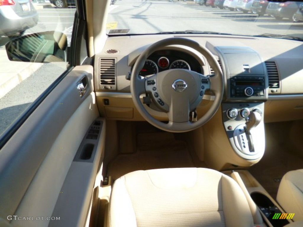 2012 Sentra 2.0 S - Metallic Blue / Beige photo #6