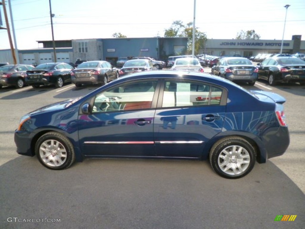 2012 Sentra 2.0 S - Metallic Blue / Beige photo #8
