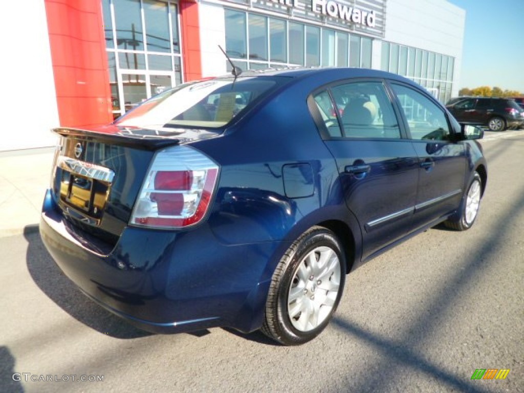 2012 Sentra 2.0 S - Metallic Blue / Beige photo #11