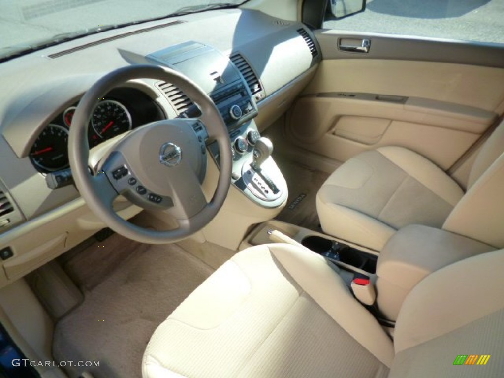 2012 Sentra 2.0 S - Metallic Blue / Beige photo #16