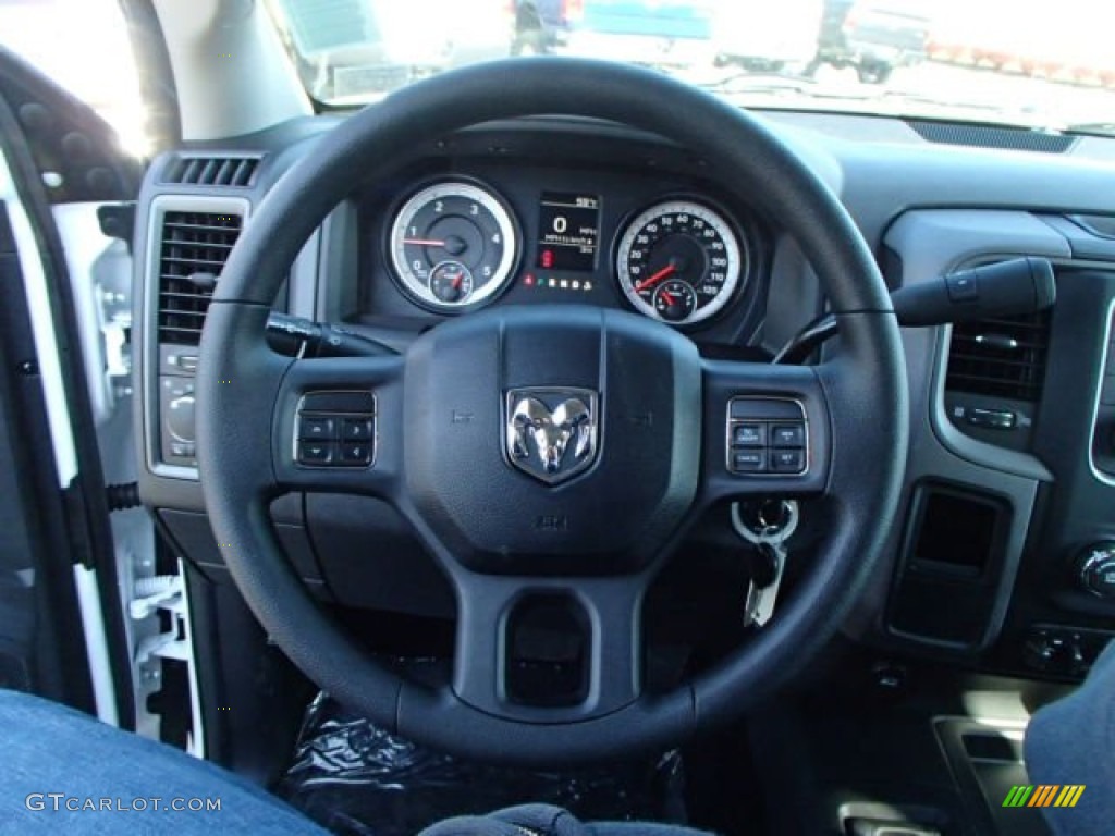 2014 Ram 2500 Tradesman Crew Cab 4x4 Black/Diesel Gray Steering Wheel Photo #87349291