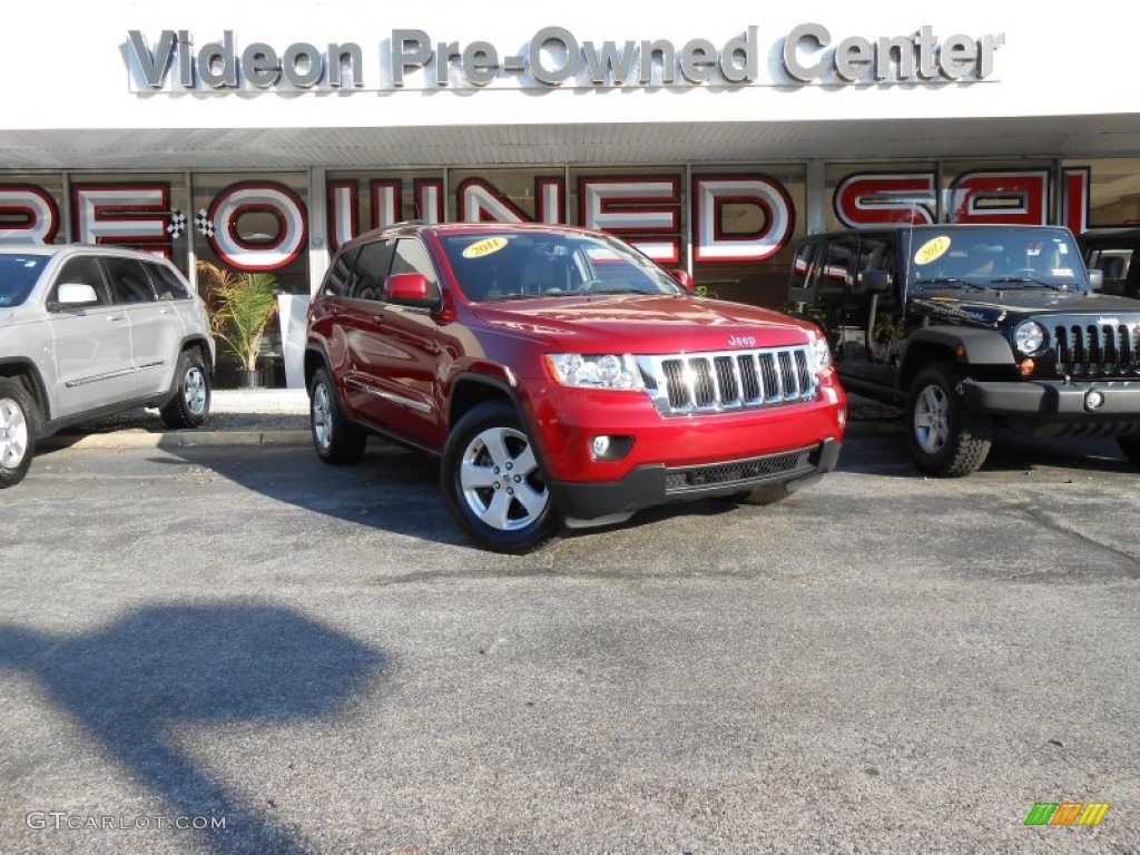 2011 Grand Cherokee Laredo X Package 4x4 - Inferno Red Crystal Pearl / Dark Graystone/Medium Graystone photo #1