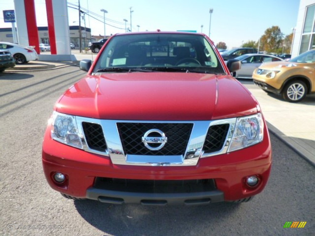 2013 Frontier SV V6 King Cab 4x4 - Lava Red / Graphite Steel photo #2