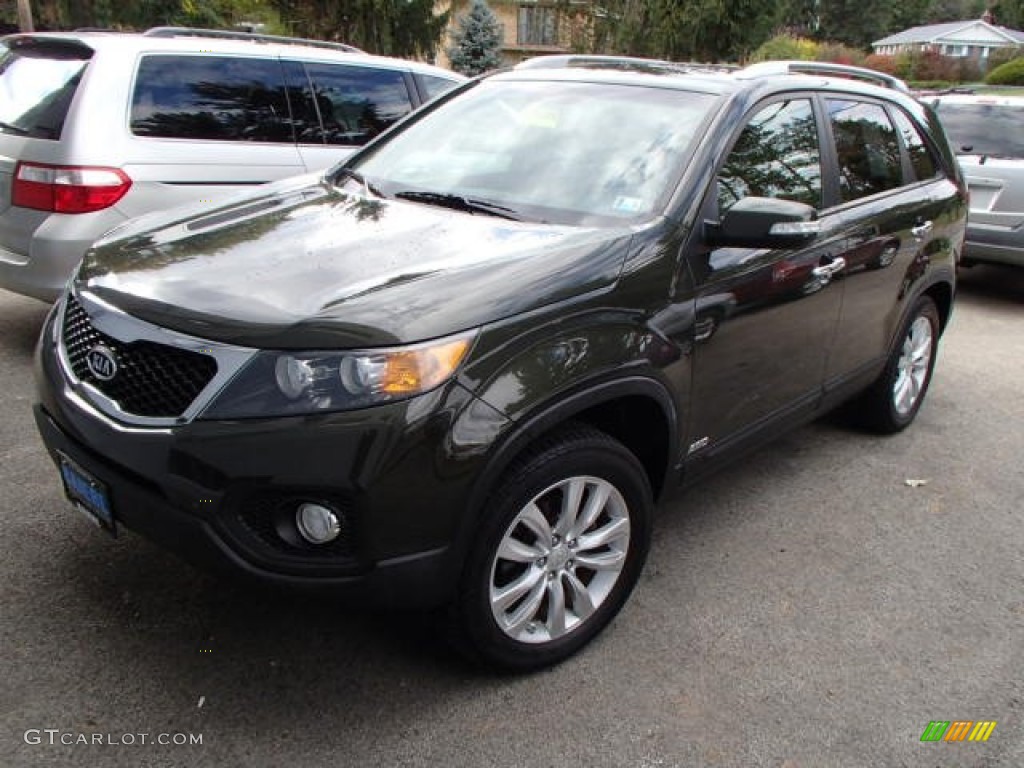 2011 Sorento EX AWD - Tuscan Olive / Beige photo #3