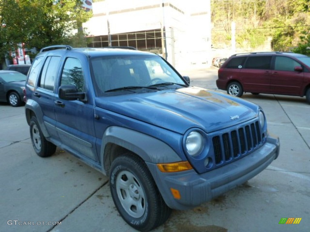 2005 Liberty Sport 4x4 - Atlantic Blue Pearlcoat / Medium Slate Gray photo #1