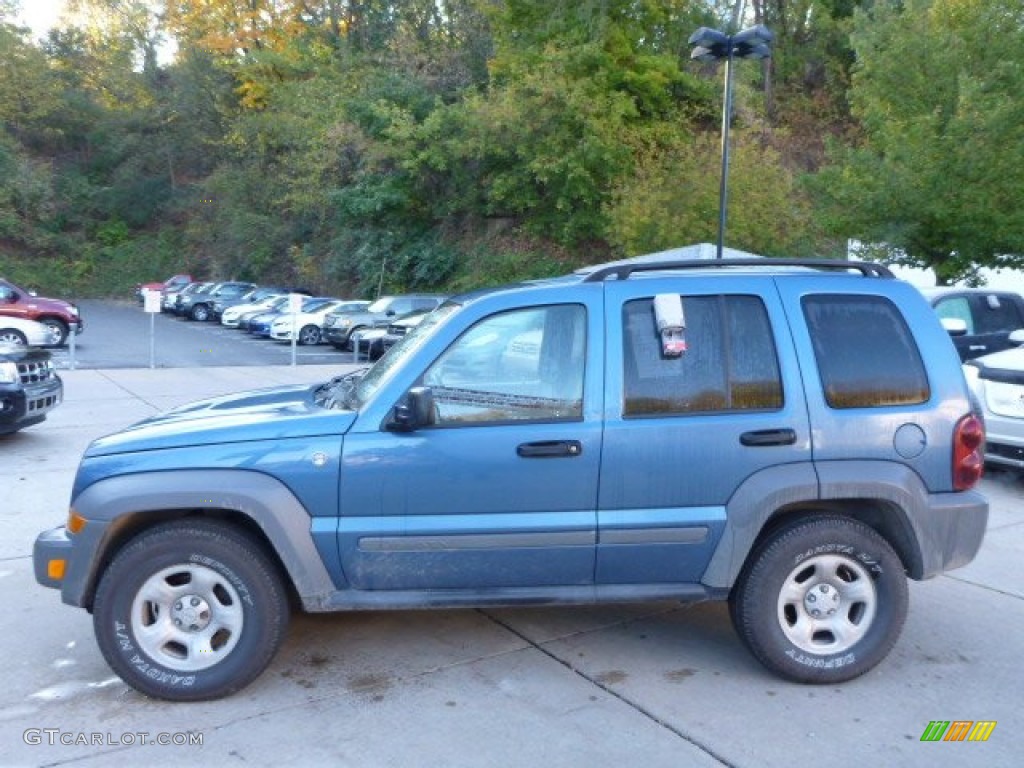 2005 Liberty Sport 4x4 - Atlantic Blue Pearlcoat / Medium Slate Gray photo #2