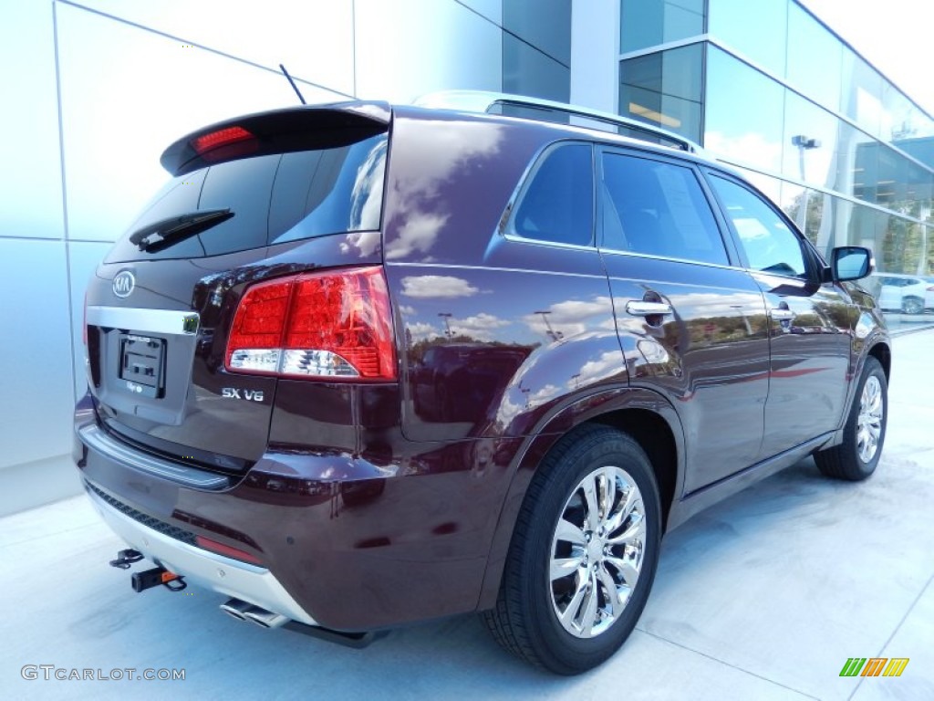 2012 Sorento SX V6 - Dark Cherry / Black photo #4