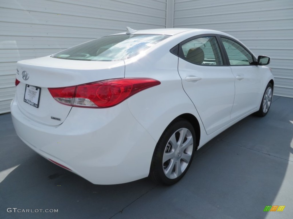 2013 Elantra Limited - Shimmering White / Beige photo #4