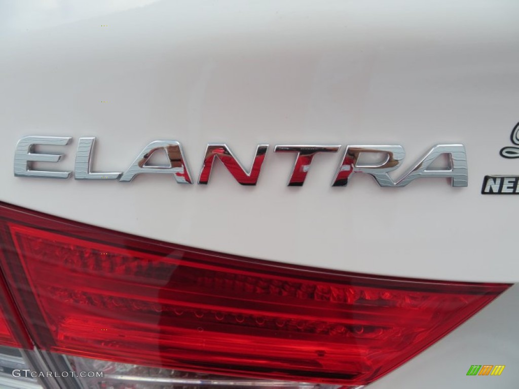 2013 Elantra Limited - Shimmering White / Beige photo #14