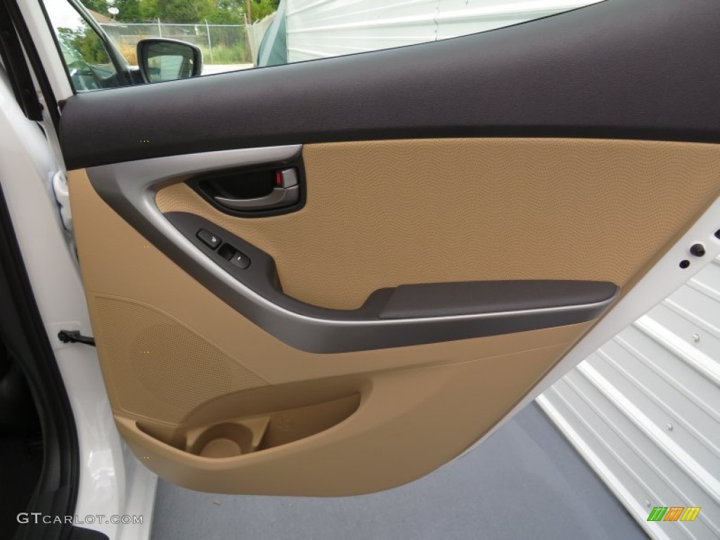 2013 Elantra Limited - Shimmering White / Beige photo #20