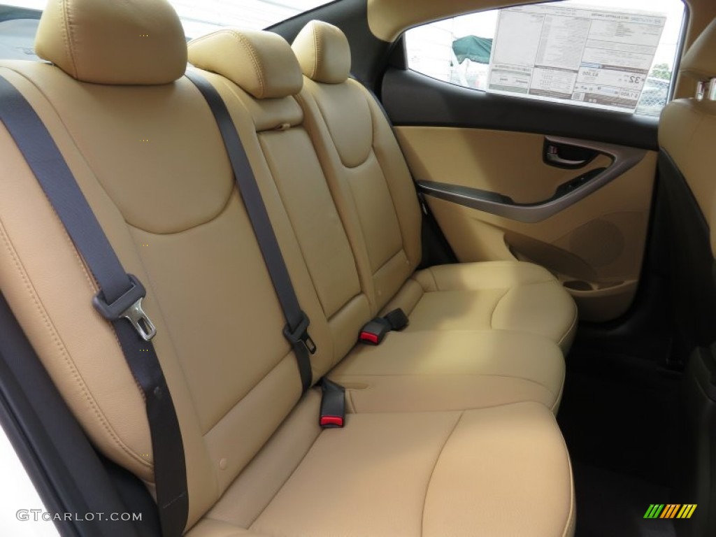 2013 Elantra Limited - Shimmering White / Beige photo #21