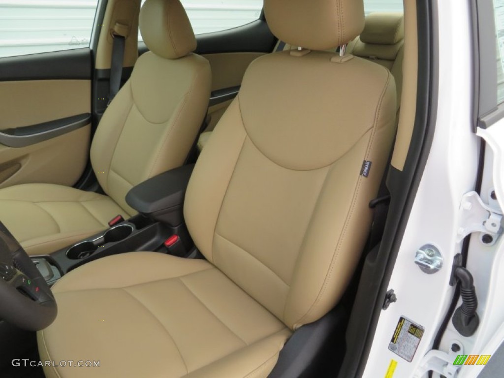 2013 Elantra Limited - Shimmering White / Beige photo #26