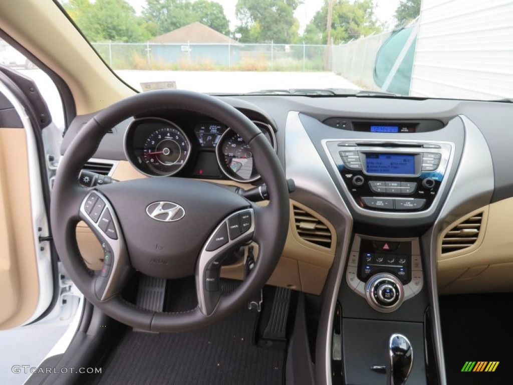 2013 Elantra Limited - Shimmering White / Beige photo #29