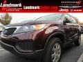 2013 Dark Cherry Kia Sorento LX  photo #1