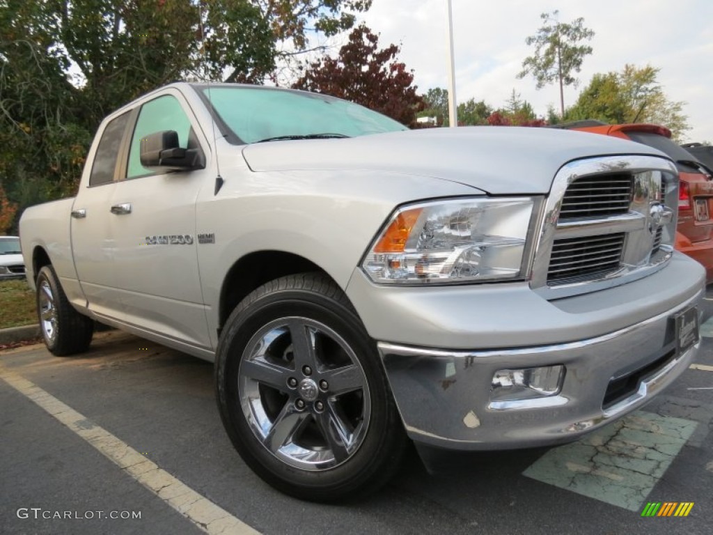 2012 Ram 1500 Big Horn Quad Cab - Bright Silver Metallic / Dark Slate Gray/Medium Graystone photo #4