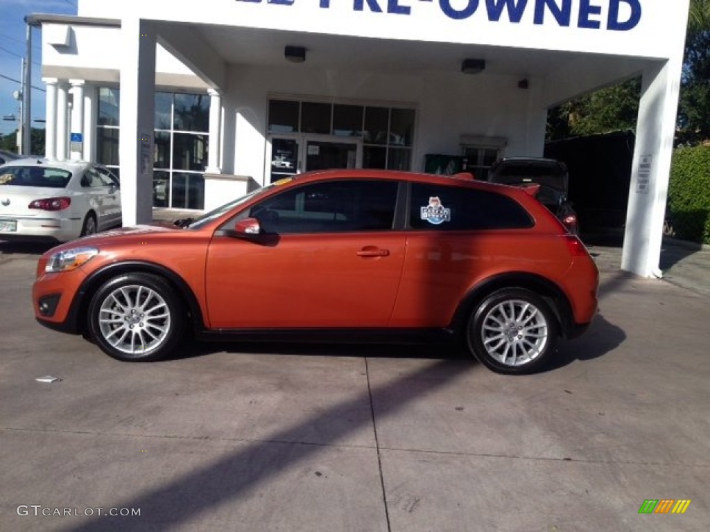 2011 C30 T5 - Orange Flame Metallic / Off Black T-Tec photo #2