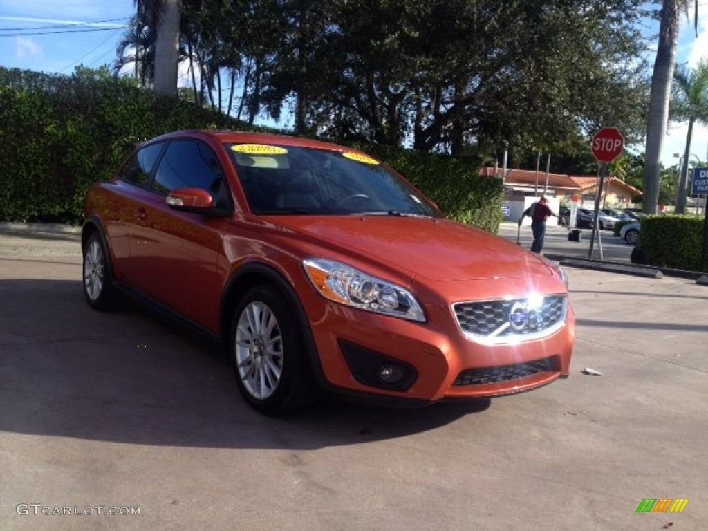 2011 C30 T5 - Orange Flame Metallic / Off Black T-Tec photo #7