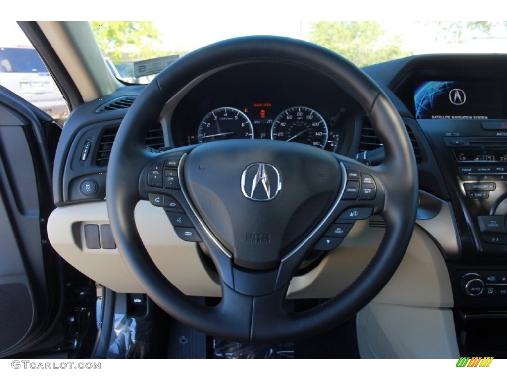 2014 Acura ILX 2.0L Technology Parchment Steering Wheel Photo #87354828