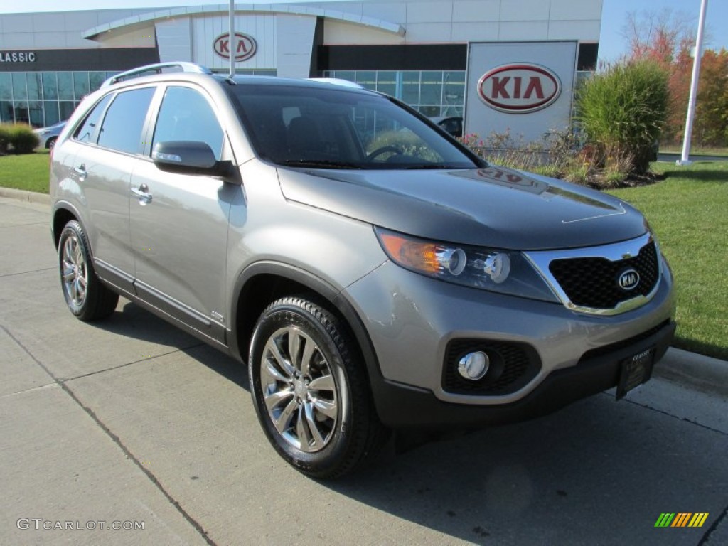 2011 Sorento EX V6 AWD - Titanium Silver / Black photo #1