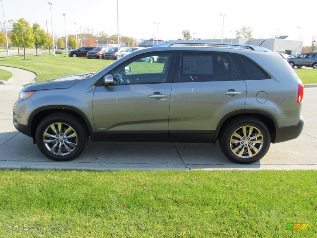 2011 Sorento EX V6 AWD - Titanium Silver / Black photo #6