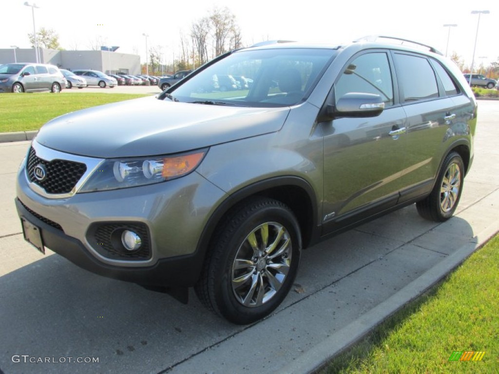 2011 Sorento EX V6 AWD - Titanium Silver / Black photo #7