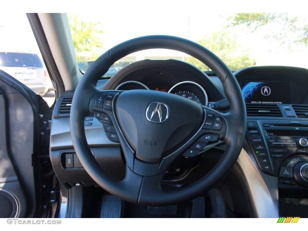 2014 Acura TL Technology Ebony Steering Wheel Photo #87355552
