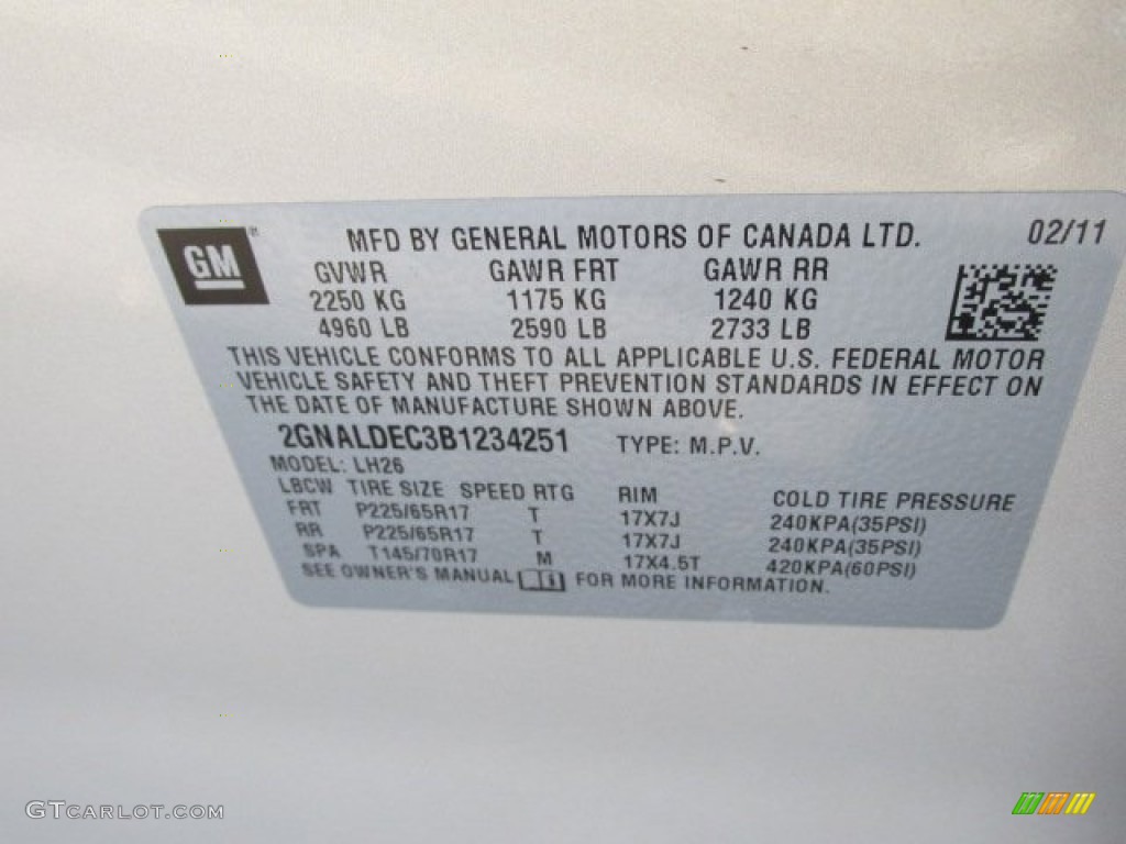 2011 Equinox LT - Gold Mist Metallic / Jet Black photo #24