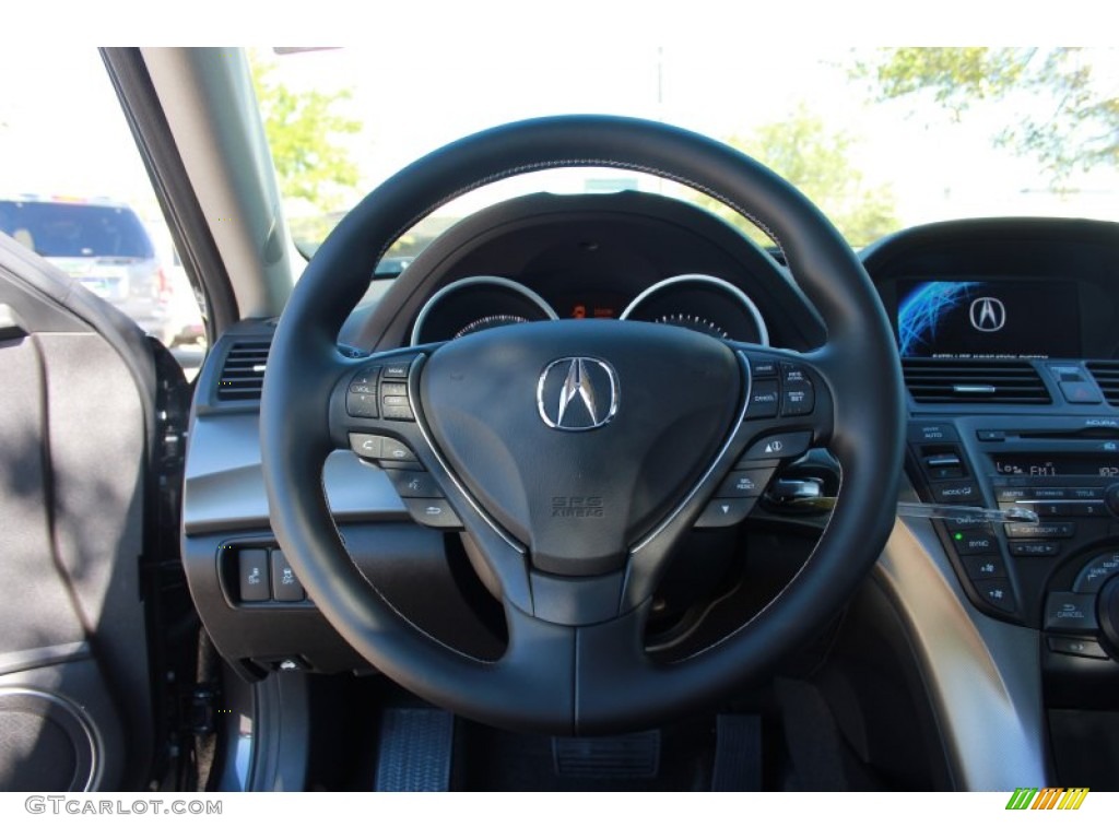 2014 Acura TL Advance SH-AWD Ebony Steering Wheel Photo #87356287