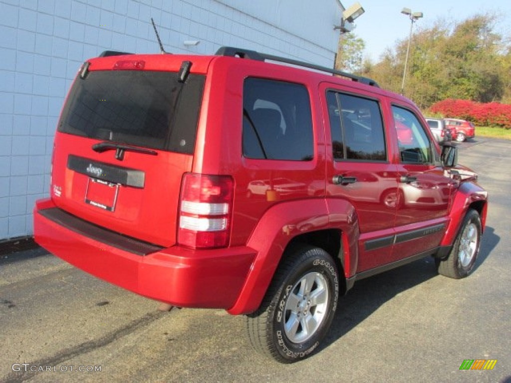 2010 Liberty Sport 4x4 - Inferno Red Crystal Pearl / Dark Slate Gray photo #8